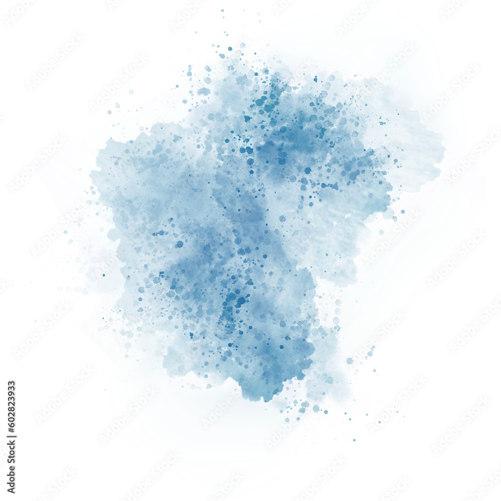 © ariya - Pastel blue watercolor paint  stroke background for banner or card invitation and card wedding elements