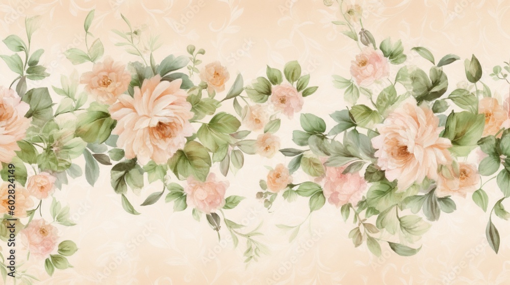 Fototapeta roses on background white