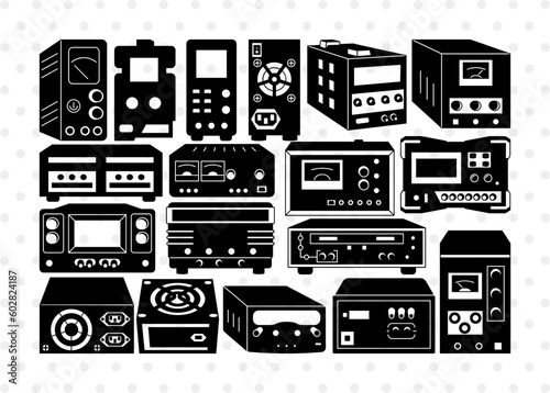 PC Power Silhouette, Power Supply SVG, Power Supply Desktop Svg, PC Power Supply Svg, Power Supply Bundle, SB00963