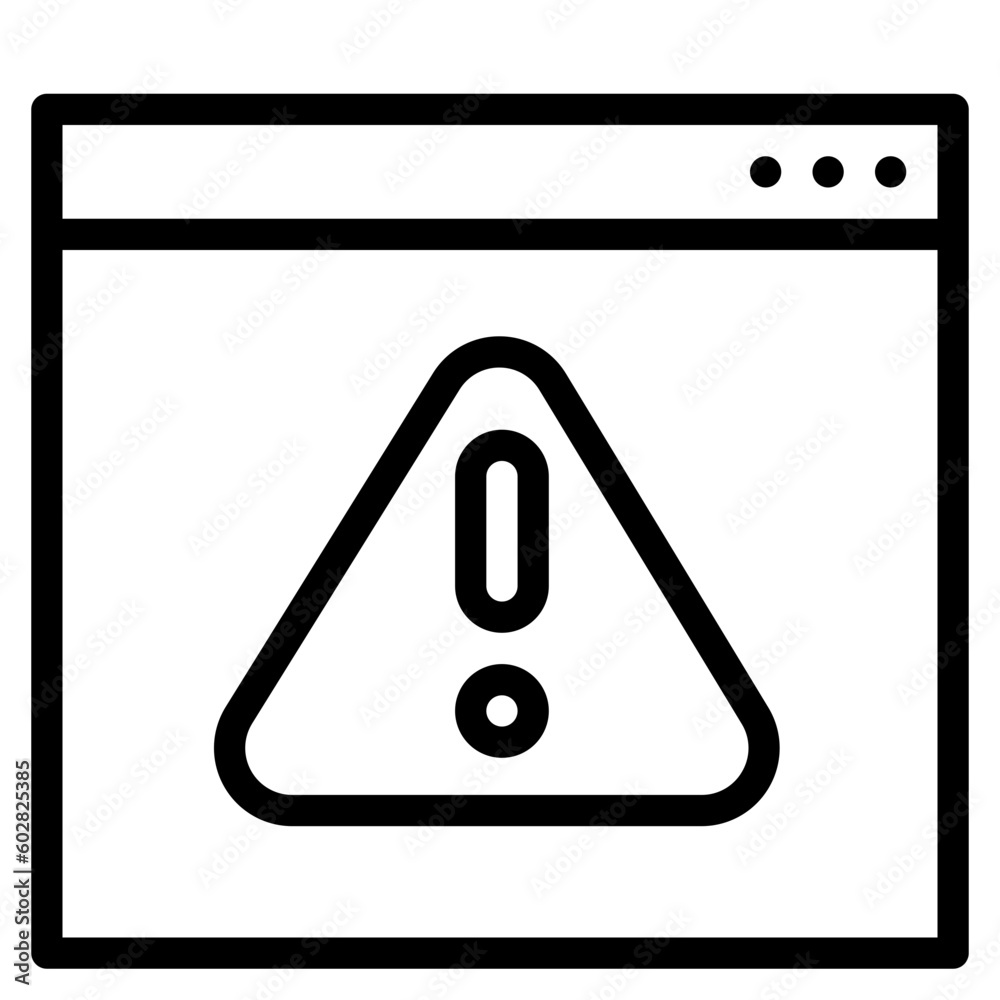 risk web alert black outline icon risk web alert black outline icon