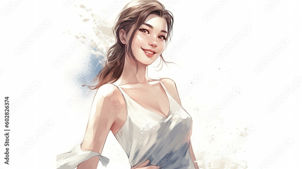 キャミソールを着た巨乳のアジア人女性のイラスト・アニメ
キャミソールを着た巨乳のアジア人女性のイラスト・アニメ