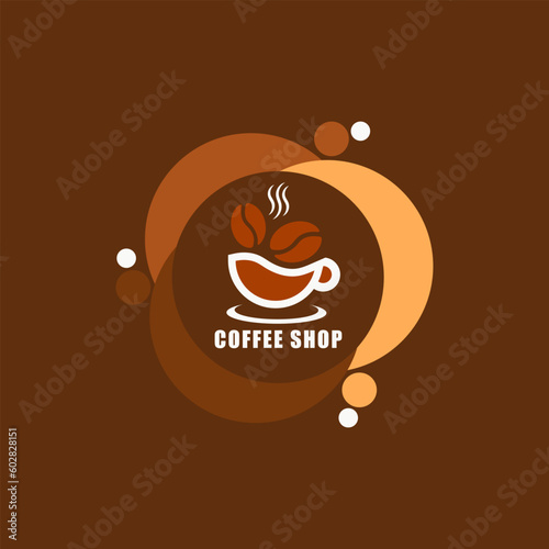 Coffee shop logo design, vector art, icon and ghaphics photo