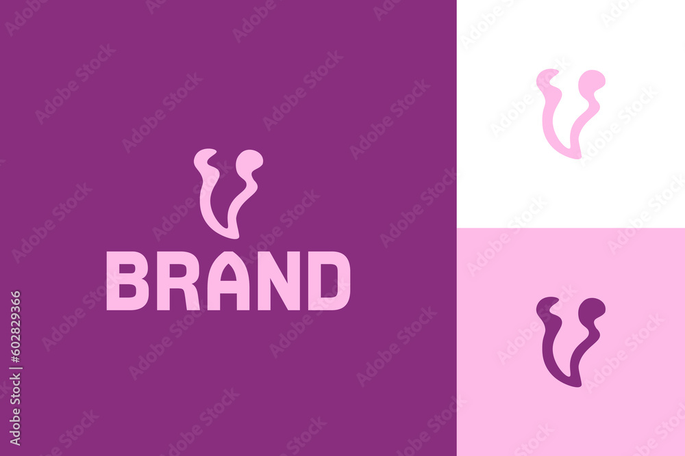 Hand Drawn Playful Wobbly Initial Letter V Vector Logo Template Hand Drawn Playful Wobbly Initial Letter V Vector Logo Template