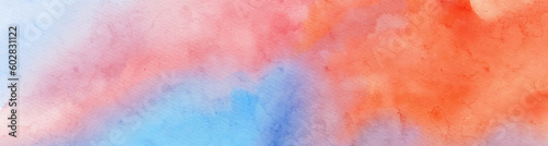 Abstract blue red watercolor paint background. Vector illustration © sdmix