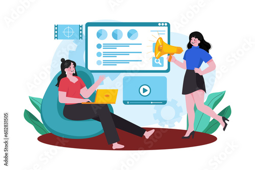 Social media manager coordinating campaigns.