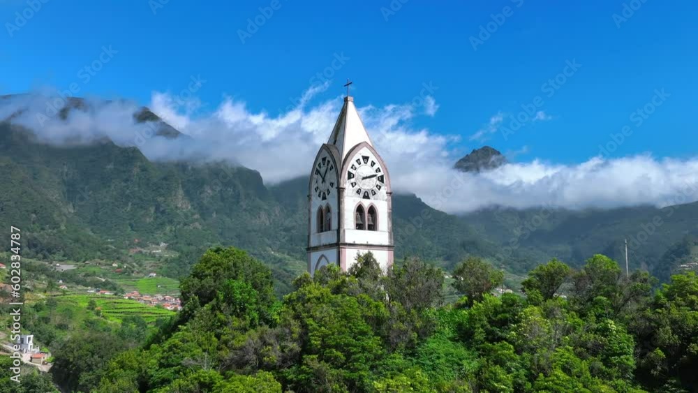 Chapel and Clock Tower in Sao Vicente Madeira Chapel and Clock Tower in Sao Vicente Madeira