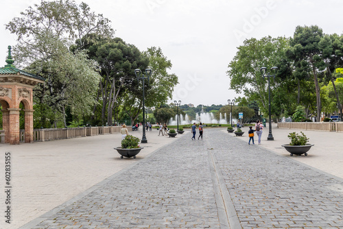 public park, called Jose Antonio Labordeta, in the city of Zaragoza, Spain photo