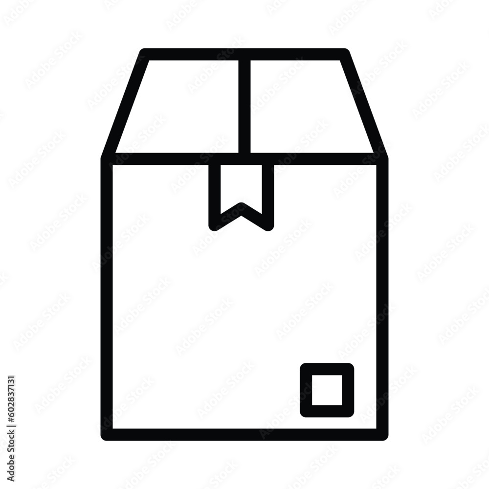Box icon line design template illustration isolated Box icon line design template illustration isolated