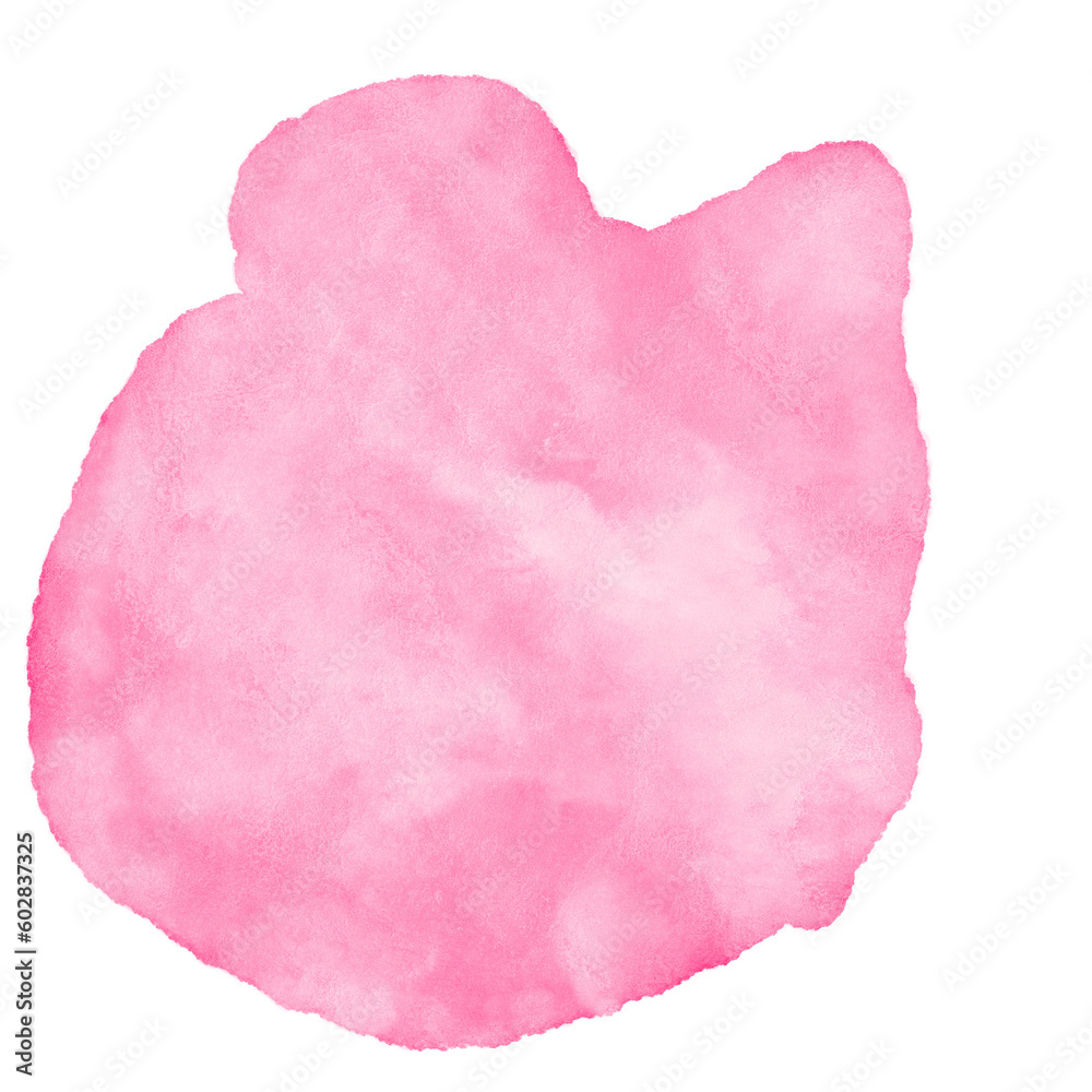 Bright Pink Watercolor Abstract Shapes