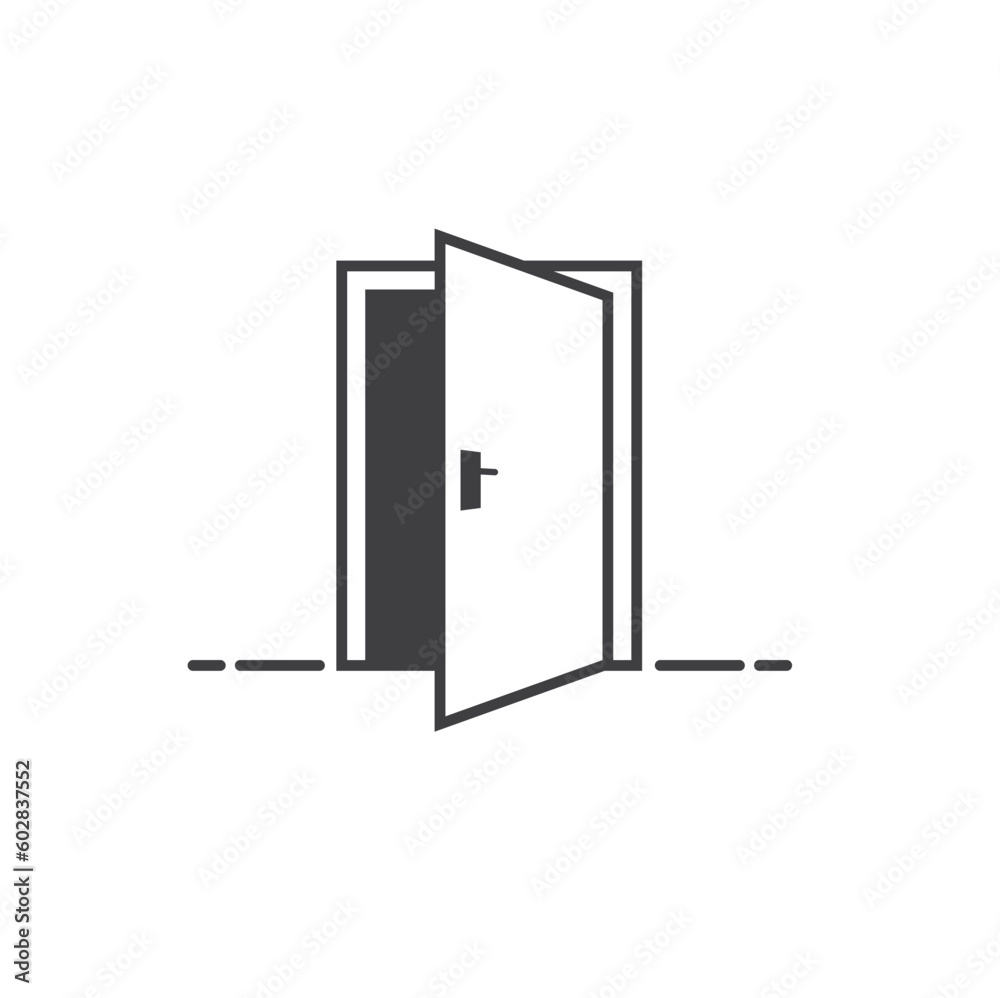 illustration of door, door icon, vector art. illustration of door, door icon, vector art.