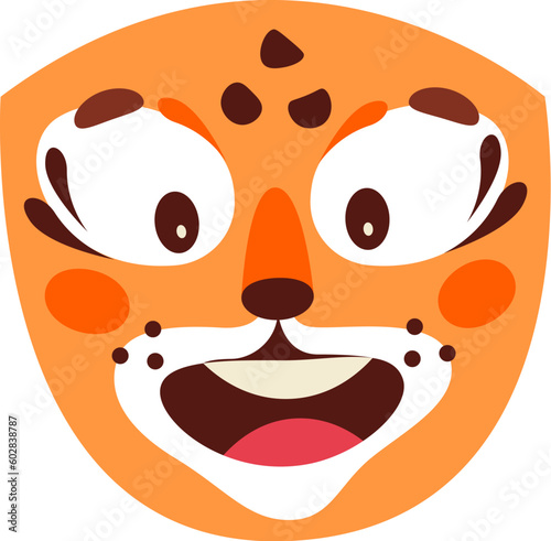Fototapeta Naklejka Na Ścianę i Meble -  Face Tiger Painting Mask