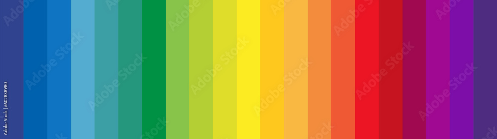 Rainbow spectrum stripped long banner background design. Colorful kids happy wallpaper.	