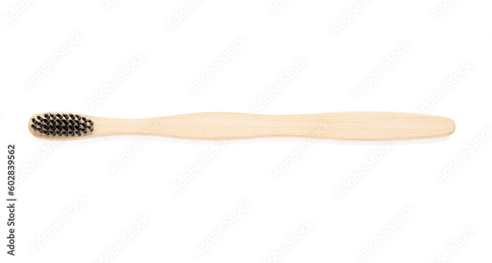 Bamboo toothbrush isolated on white background Bamboo toothbrush isolated on white background
