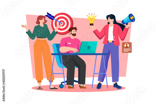 Executive team setting long-term goals for the company.