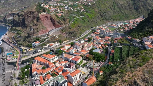 Ribeira Brava Town on the Portuguese Island of Madeira photo