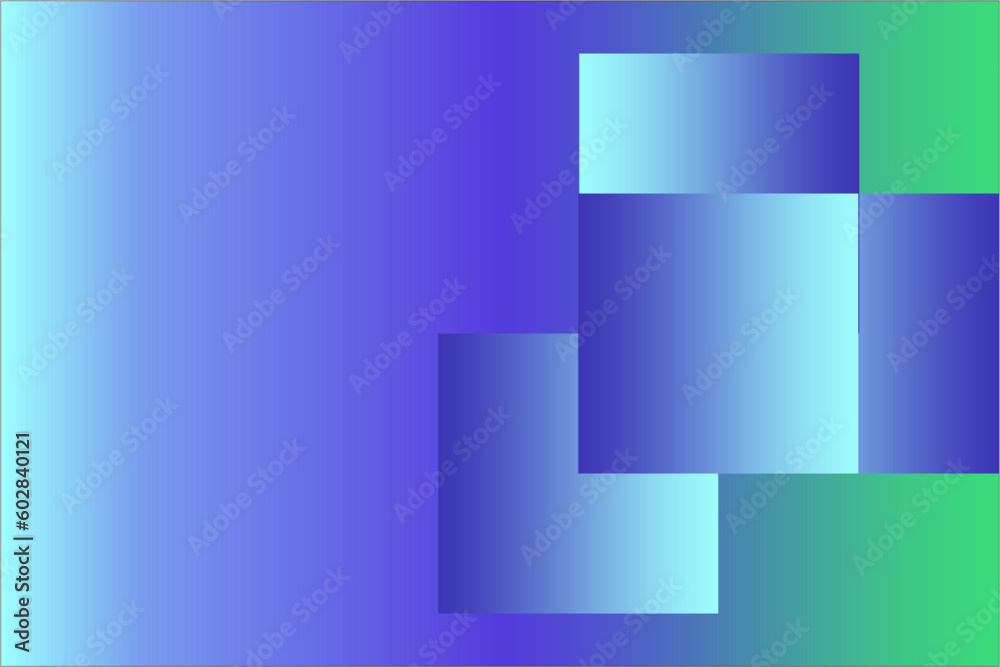 Abstract background, A blue and green background with a green square and the word cube on it.