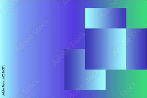 Abstract background, A blue and green background with a green square and the word cube on it.