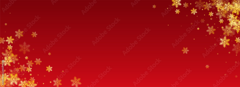 Silver Snowflake Vector Panoramic Red Background. Silver Snowflake Vector Panoramic Red Background.