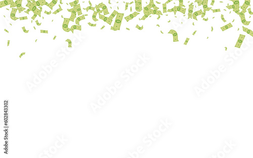 Paper Confetti Vector White Background. Flying