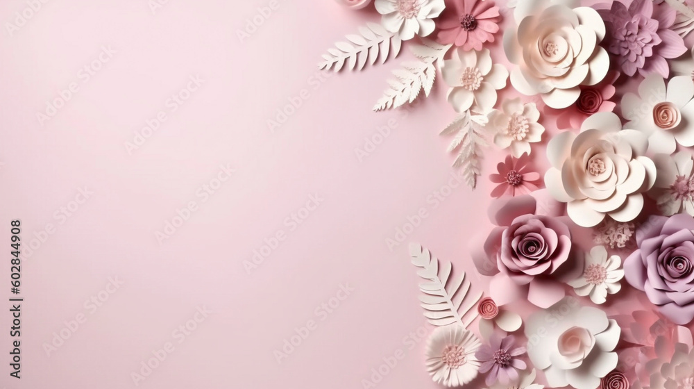 AI art paper flower frame 紙で作った花のフレーム AI art paper flower frame 紙で作った花のフレーム