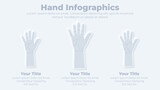 Neumorphic rising hand business infographic presentation template