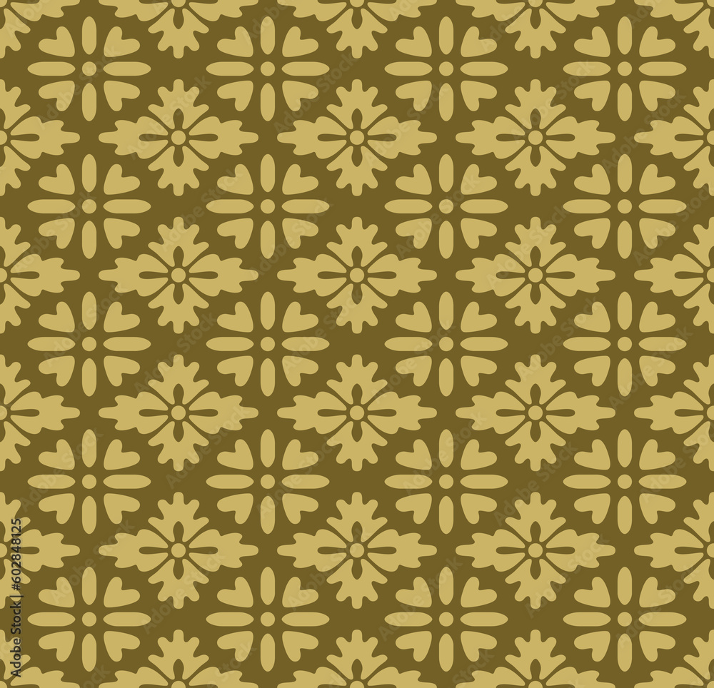 Fototapeta premium Japanese Diamond Star Flower Vector Seamless Pattern
