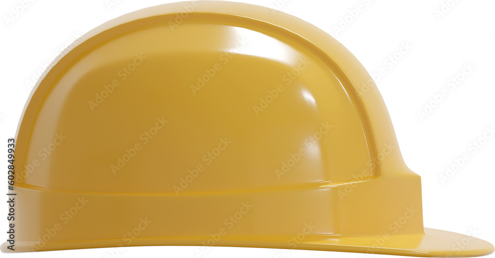 Fototapeta premium 3D Render Yellow Safety Helmet