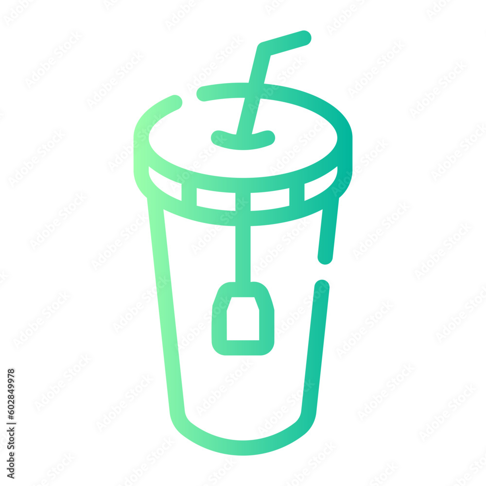 tea cup Line Gradient Icon tea cup Line Gradient Icon