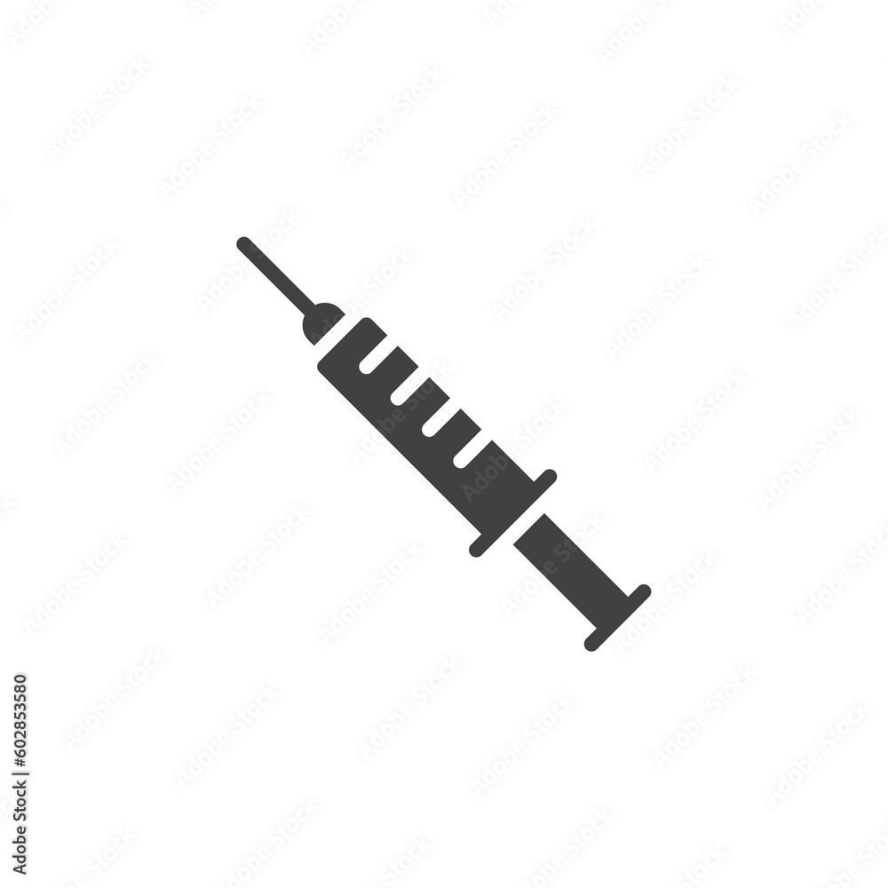 Anesthesia syringe vector icon Anesthesia syringe vector icon
