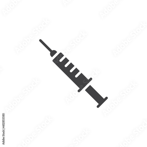 Anesthesia syringe vector icon