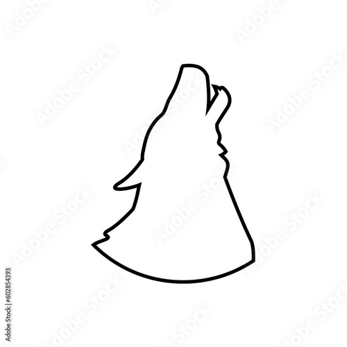 Wolf icon vector. animals illustration sign. wolf howls symbol.