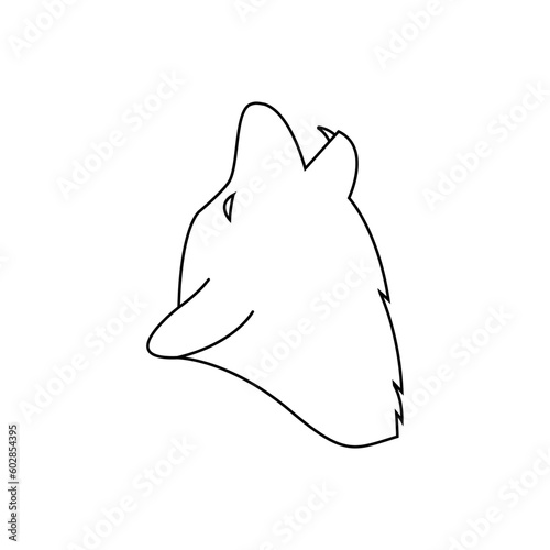 Wolf icon vector. animals illustration sign. wolf howls symbol.