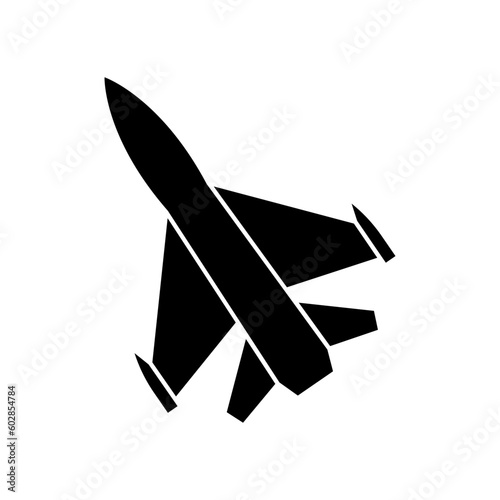 Fighter jet icon vector. Air Force illustration sign. aviation symbol.