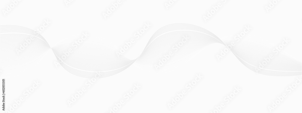 Abstract white and grey wave line gradient color background. with ...