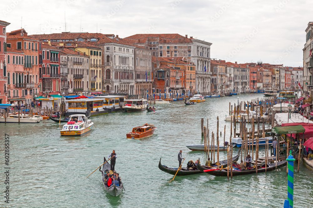 Grand Canal with the Palazzo Loredan in Venice