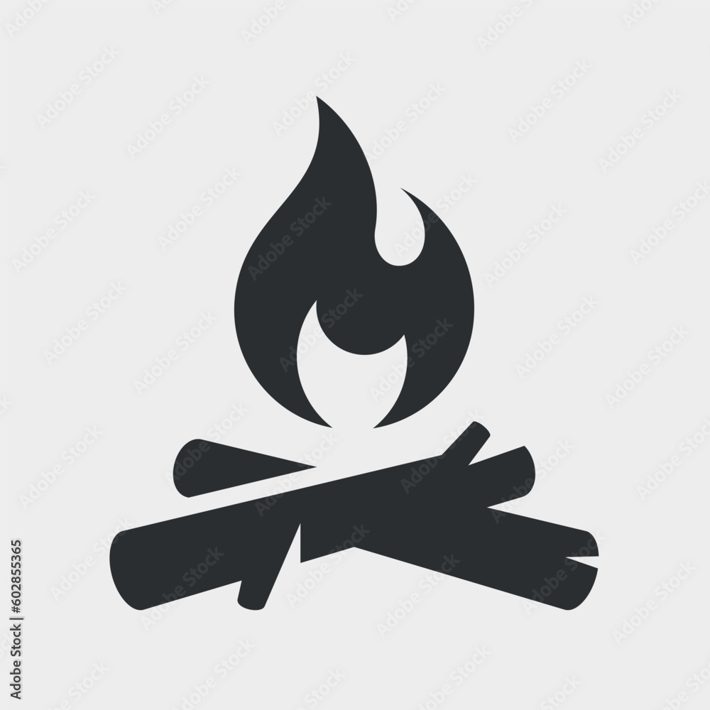 Bonfire. Simple vector icon. Vector illustration Bonfire. Simple vector icon. Vector illustration