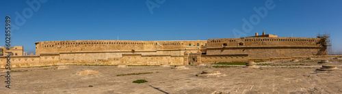 Panorama of Fort Saint Elmo in Valetta  Malta  a star fort