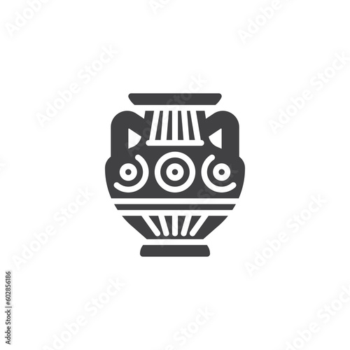 Antique vase vector icon