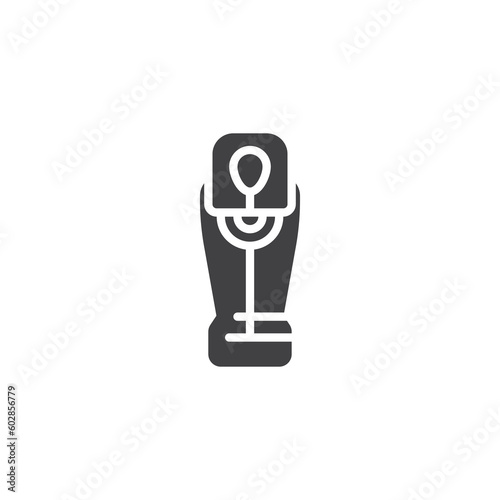 Egyptian sarcophagus exhibition vector icon