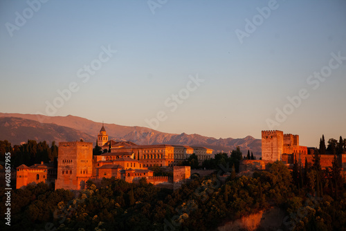 Sunset over the Red Palace, Alhambra, Granada, Spain