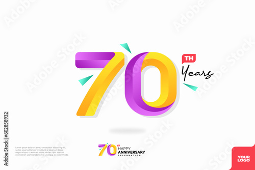 Number 70 logo icon design, 70th birthday logo number, anniversary 70