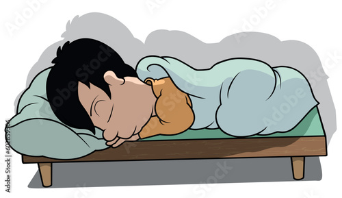 Black-haired Boy Sleeping i...