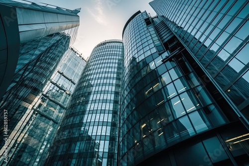 Modern skyscrapers in the business district