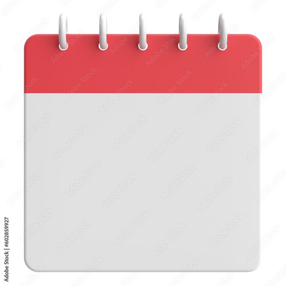 Empty calendar. 3D calendar. 3D illustration. Empty calendar. 3D calendar. 3D illustration.