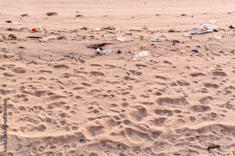 Image Of Sand Background Texture by the beach. Sand on the beach during sunrise. Polluted beach. Image Of Sand Background Texture by the beach. Sand on the beach during sunrise. Polluted beach.