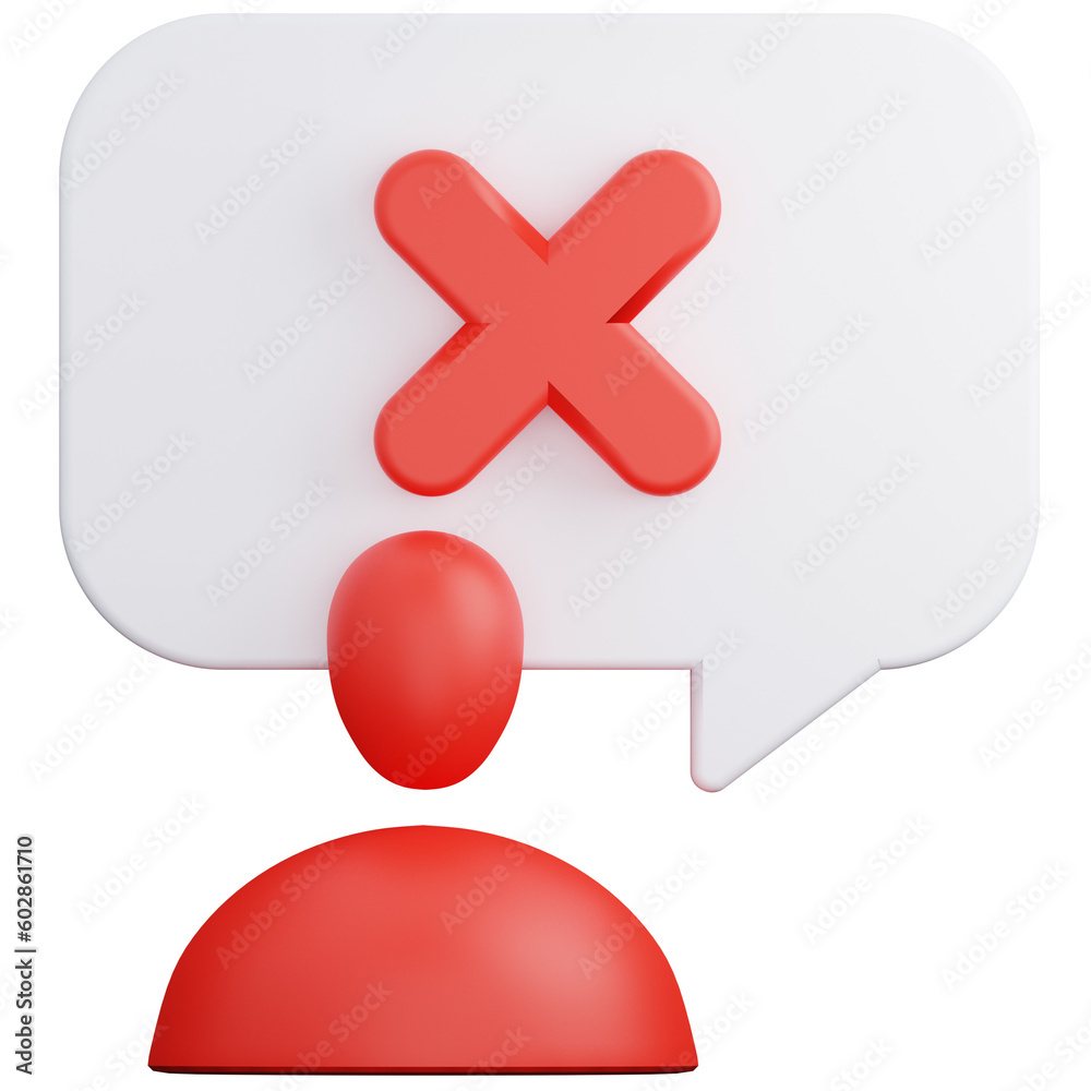 Obraz premium wrong decision people 3d icon