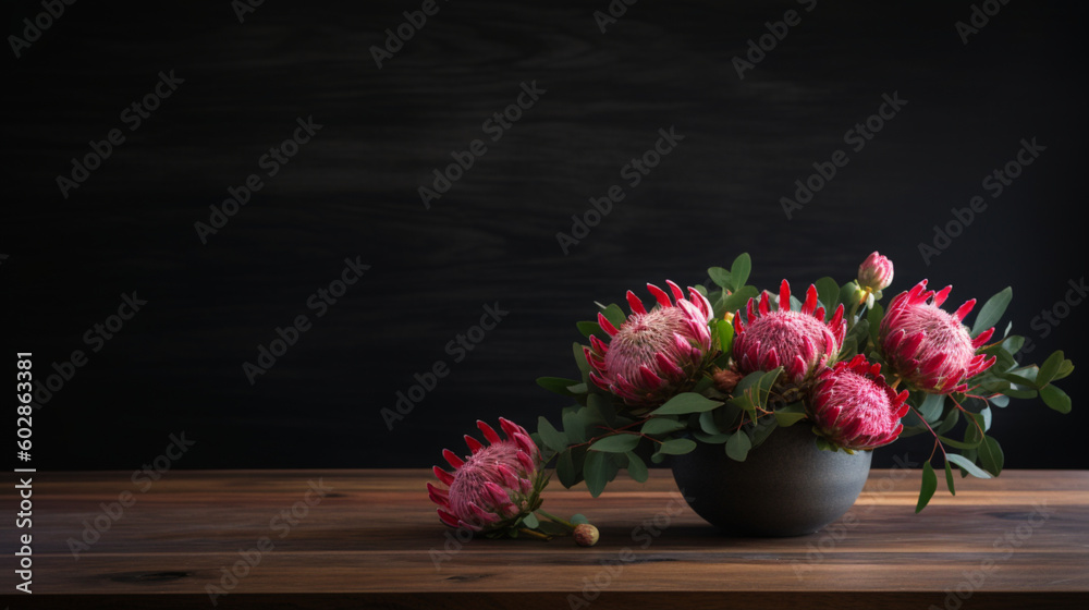 Celebration flowers mock up flatlay for Mother's Day, birthday, present, Valentine's Day, New Year