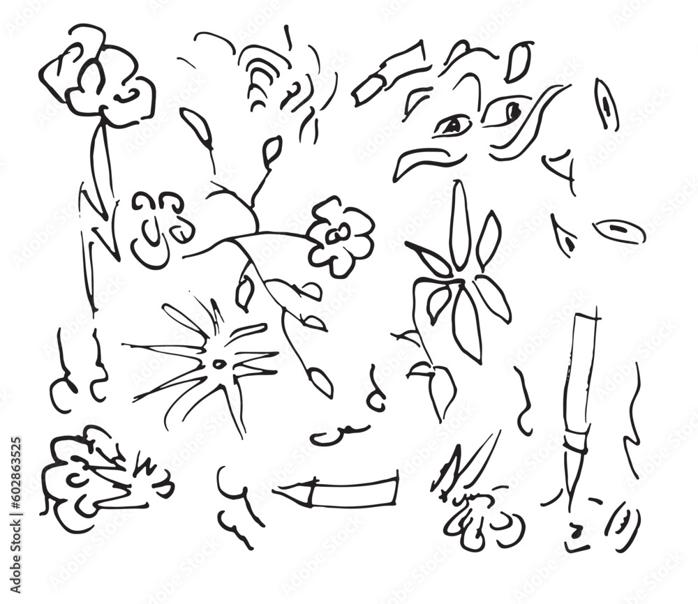 hand drawn floral design hand drawn floral design
