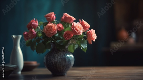 Celebration flowers mock up flatlay for Mother's Day, birthday, present, Valentine's Day, New Year © Regina