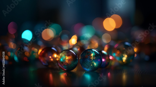 Fotografie, Obraz A stunning bokeh background composed of colorful lights, blurred and scattered a